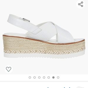 Vince Camuto Marietten white croc sandal 7
